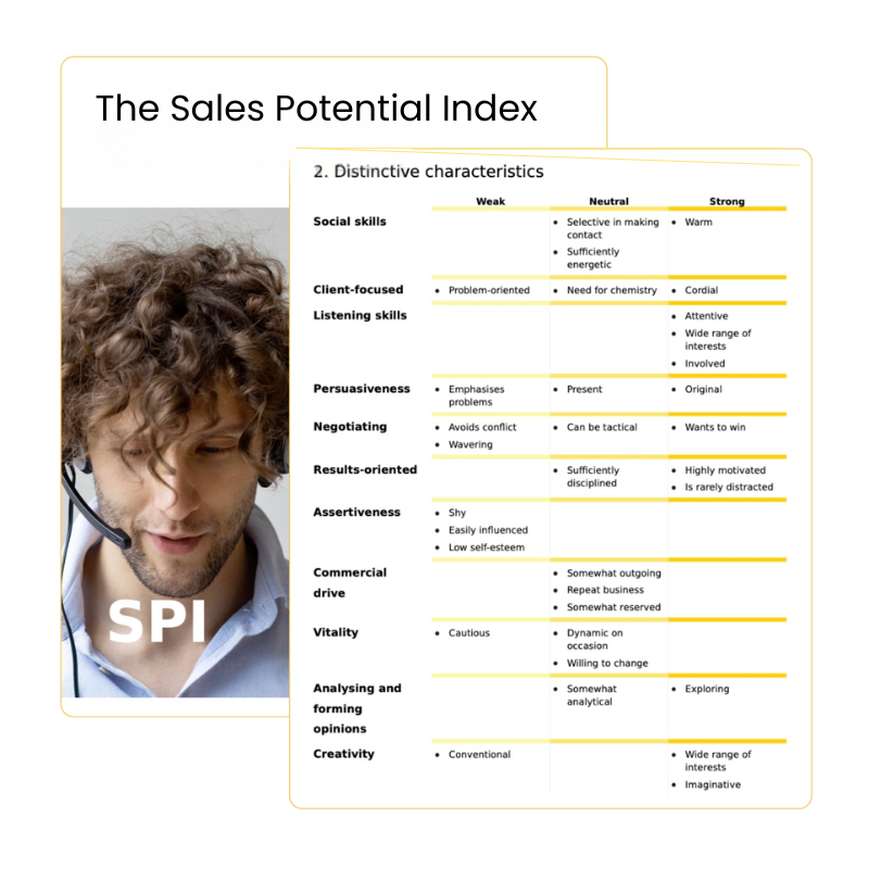 The SPI Report gives you a clear science-based view of a candidate's sales potential The SPI Report gives you a clear science-based view of a candidate's sales potential
